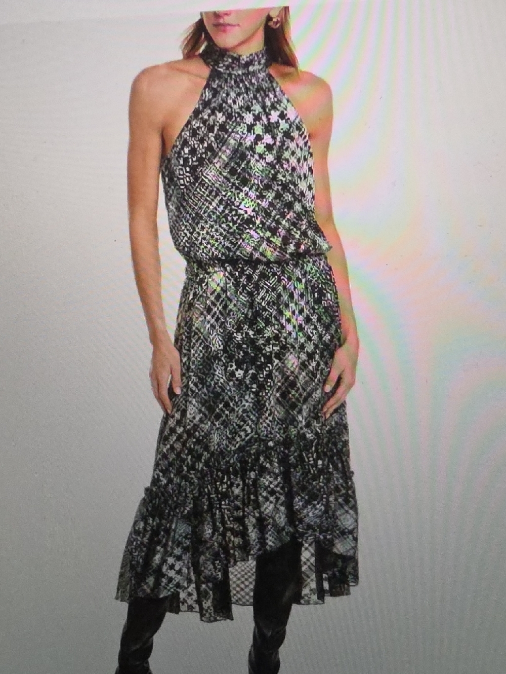 RAMY BROOK Alyssa Dress Black Combo Size XXS $645